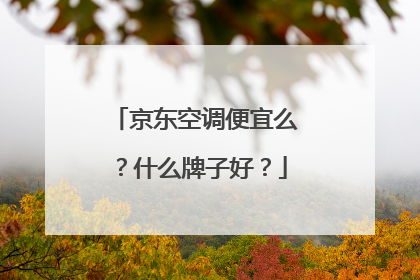 京东空调便宜么?什么牌子好?