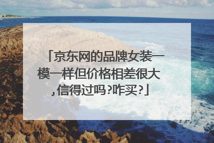 京东网的品牌女装一模一样但价格相差很大,信得过吗?咋买?