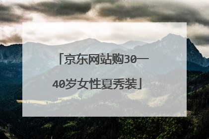 京东网站购30一40岁女性夏秀装