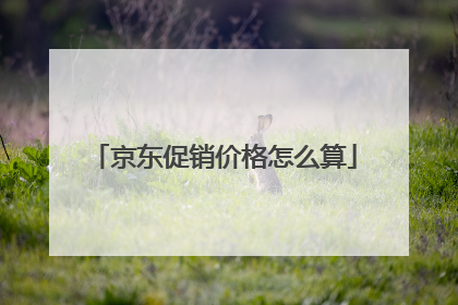 京东促销价格怎么算