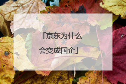 京东为什么会变成国企