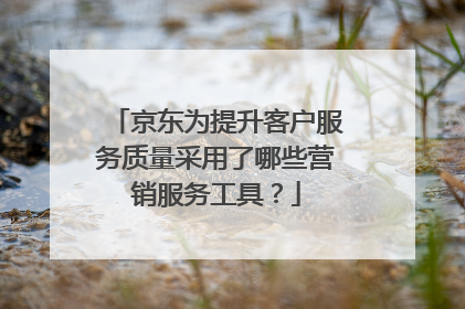 京东为提升客户服务质量采用了哪些营销服务工具?