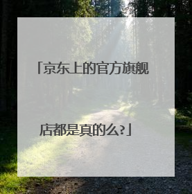 京东上的官方旗舰店都是真的么?
