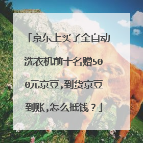 京东上买了全自动洗衣机前十名赠500元京豆,到货京豆到账,怎么抵钱?