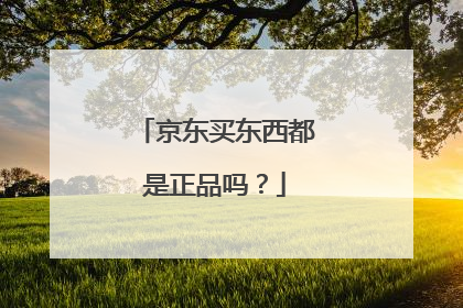 京东买东西都是正品吗?