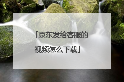 京东发给客服的视频怎么下载