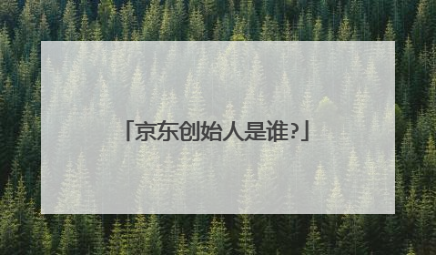 京东创始人是谁?