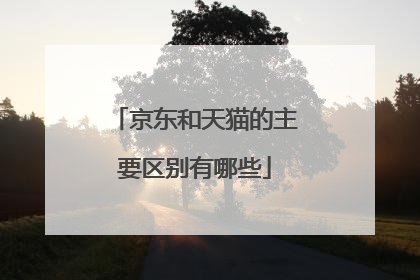 京东和天猫的主要区别有哪些