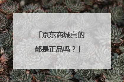 京东商城真的都是正品吗？