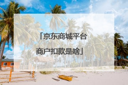 京东商城平台商户扣款是啥