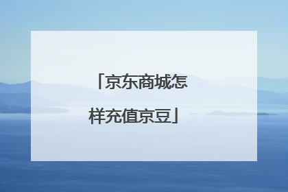 京东商城怎样充值京豆