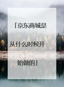 京东商城是从什么时候开始做的