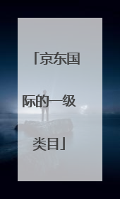 京东国际的一级类目