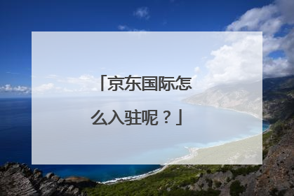 京东国际怎么入驻呢?