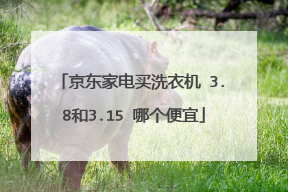 京东家电买洗衣机 3.8和3.15 哪个便宜