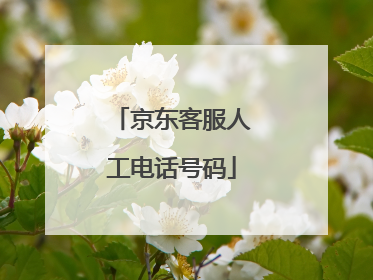 京东客服人工电话号码