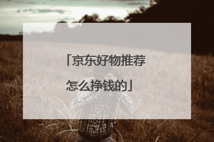 京东好物推荐怎么挣钱的