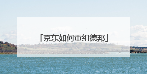 京东如何重组德邦