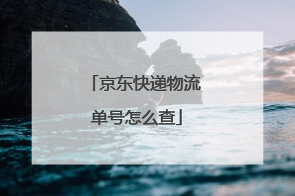 京东快递物流单号怎么查