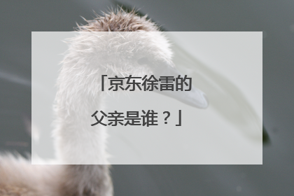 京东徐雷的父亲是谁?