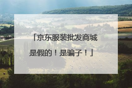 京东服装批发商城是假的!是骗子!