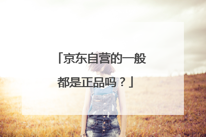 京东自营的一般都是正品吗？