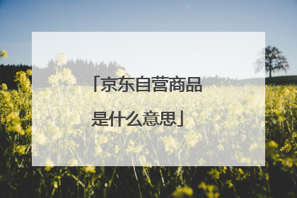 京东自营商品是什么意思