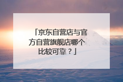 京东自营店与官方自营旗舰店哪个比较可靠?