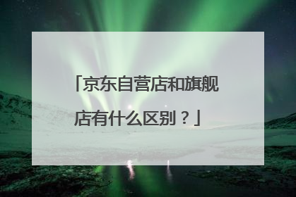 京东自营店和旗舰店有什么区别?