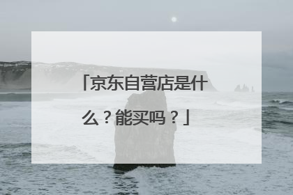 京东自营店是什么?能买吗?