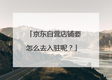 京东自营店铺要怎么去入驻呢?