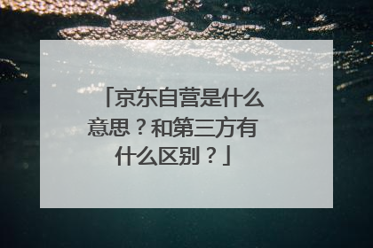 京东自营是什么意思?和第三方有什么区别?