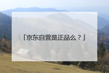 京东自营是正品么？