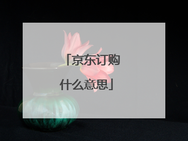 京东订购什么意思
