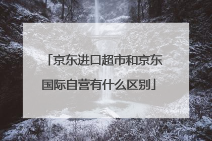 京东进口超市和京东国际自营有什么区别