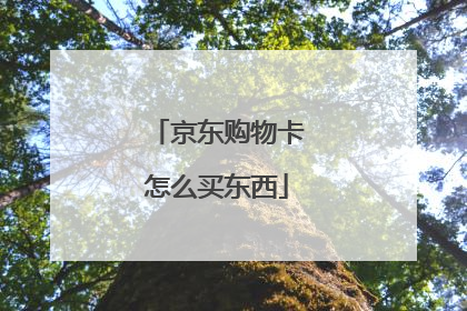京东购物卡怎么买东西