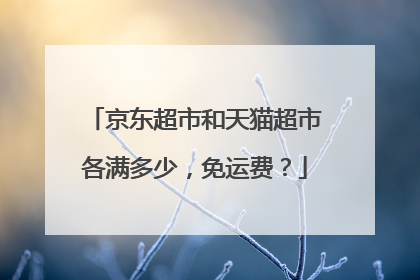 京东超市和天猫超市各满多少，免运费？