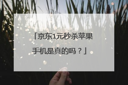 京东1元秒杀苹果手机是真的吗?