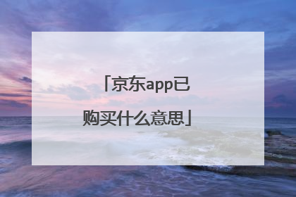 京东app已购买什么意思