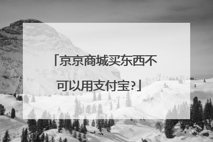 京京商城买东西不可以用支付宝?