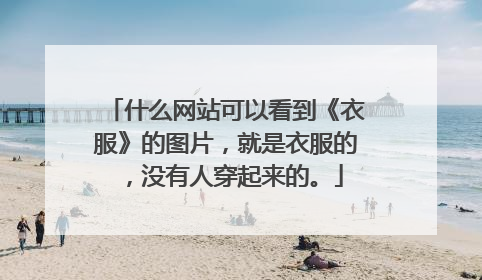 什么网站可以看到《衣服》的图片，就是衣服的，没有人穿起来的。