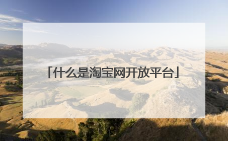 什么是淘宝网开放平台