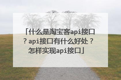 什么是淘宝客api接口?api接口有什么好处?怎样实现api接口