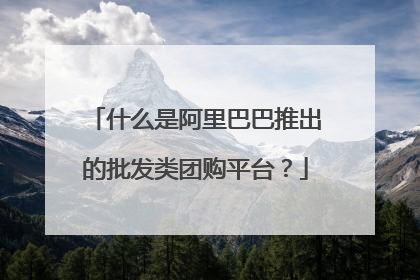 什么是阿里巴巴推出的批发类团购平台?
