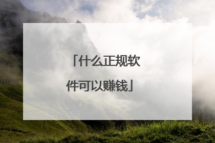 什么正规软件可以赚钱