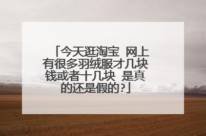 今天逛淘宝 网上有很多羽绒服才几块钱或者十几块 是真的还是假的?