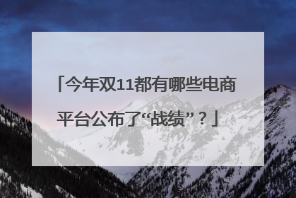 今年双11都有哪些电商平台公布了“战绩”?