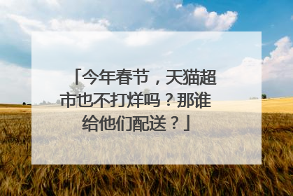 今年春节,天猫超市也不打烊吗?那谁给他们配送?