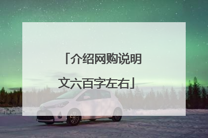 介绍网购说明文六百字左右