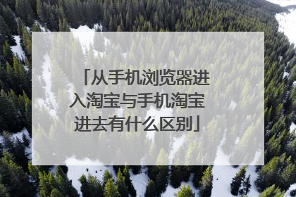 从手机浏览器进入淘宝与手机淘宝进去有什么区别
